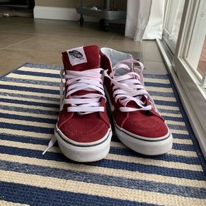 Maroon High Top Vans